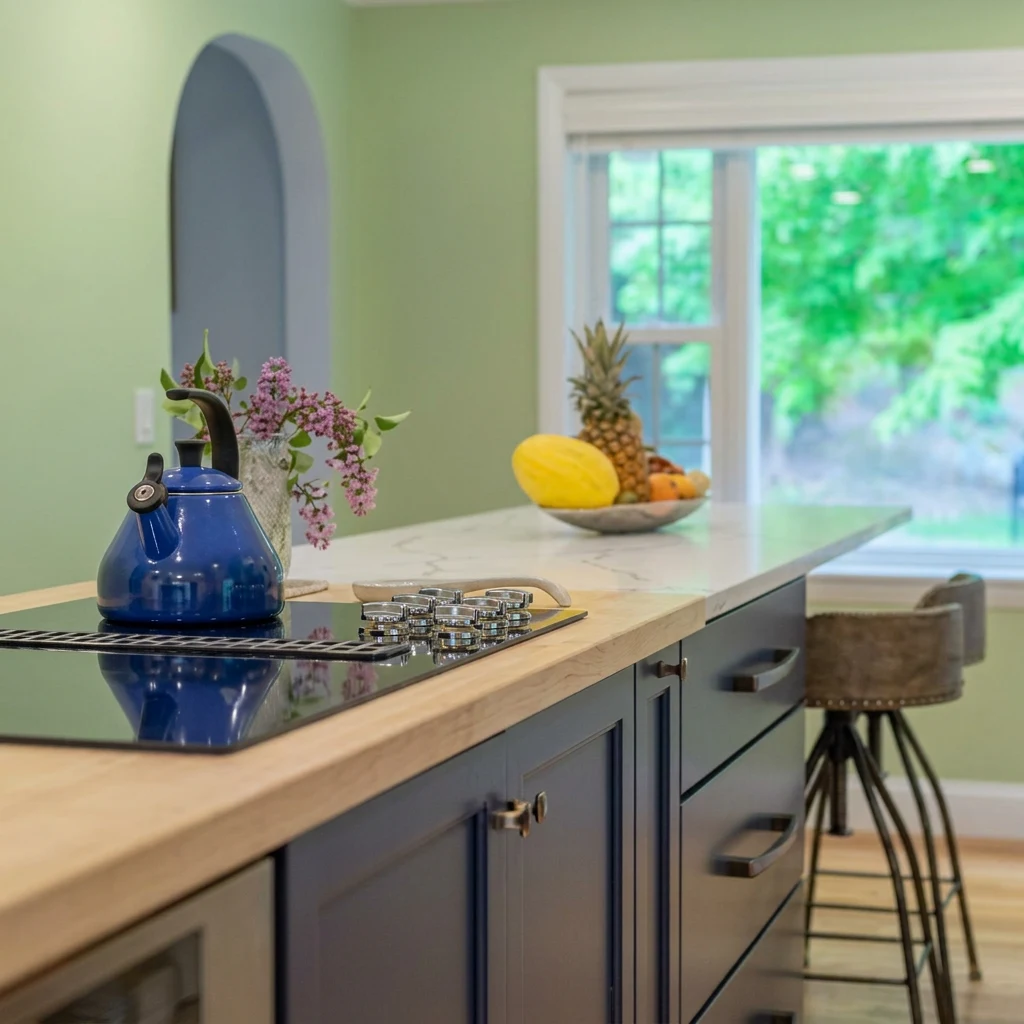 Sudbury Family Kitchen w/ Navy Island Dining Bar — view 7