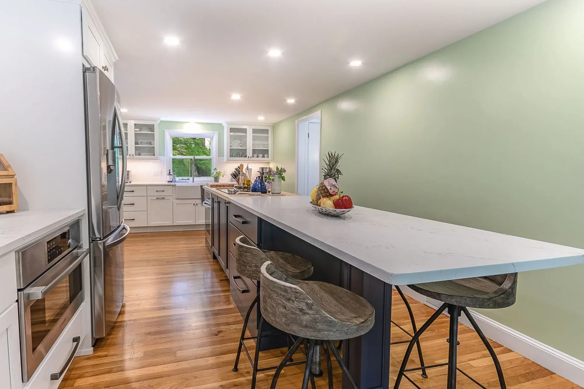 Sudbury Family Kitchen w/ Navy Island Dining Bar — view 9