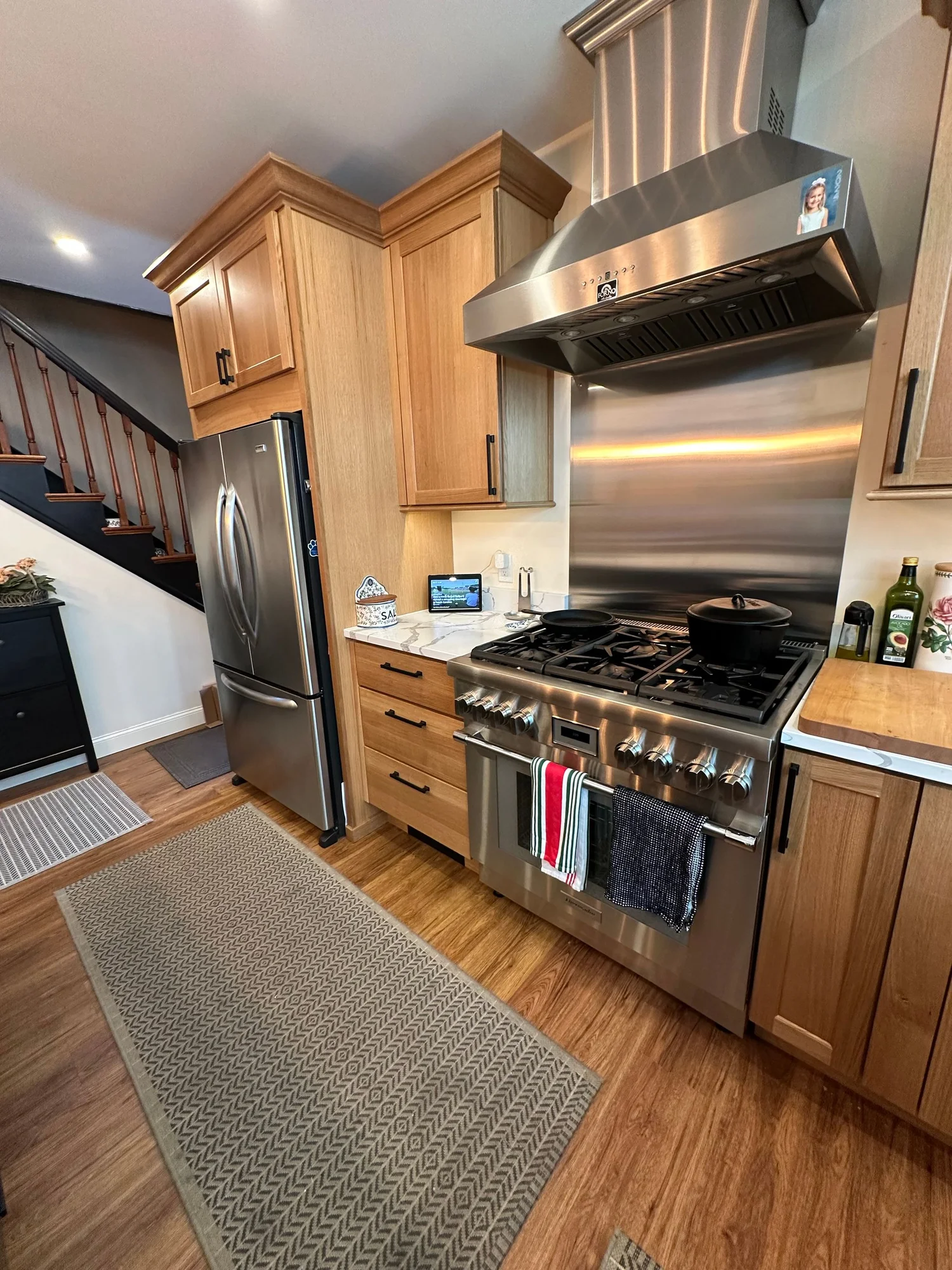 Watertown Historic Home Kitchen w/ Black Island — view 4