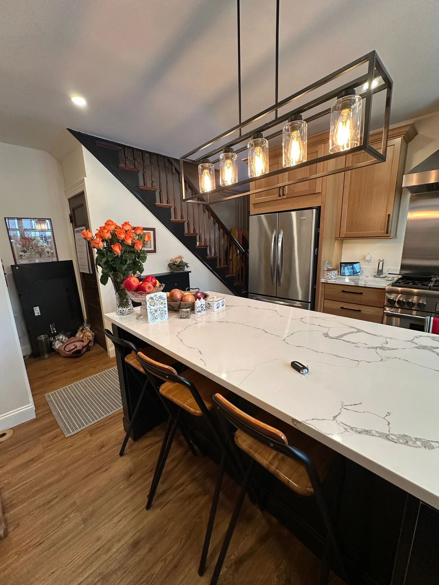 Watertown Historic Home Kitchen w/ Black Island — view 8
