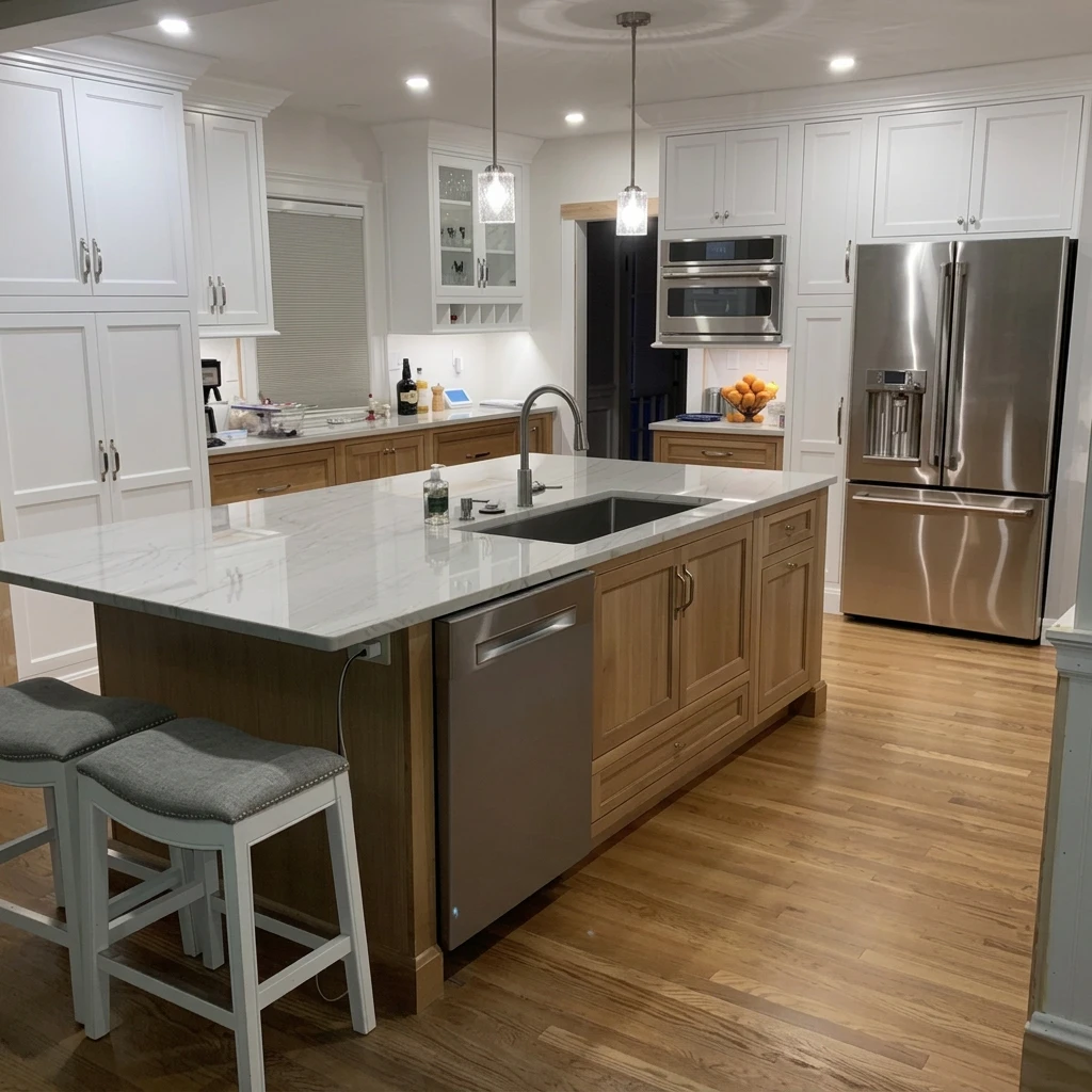 Winchester Two-Tone Kitchen w/ Marble Island — view 6